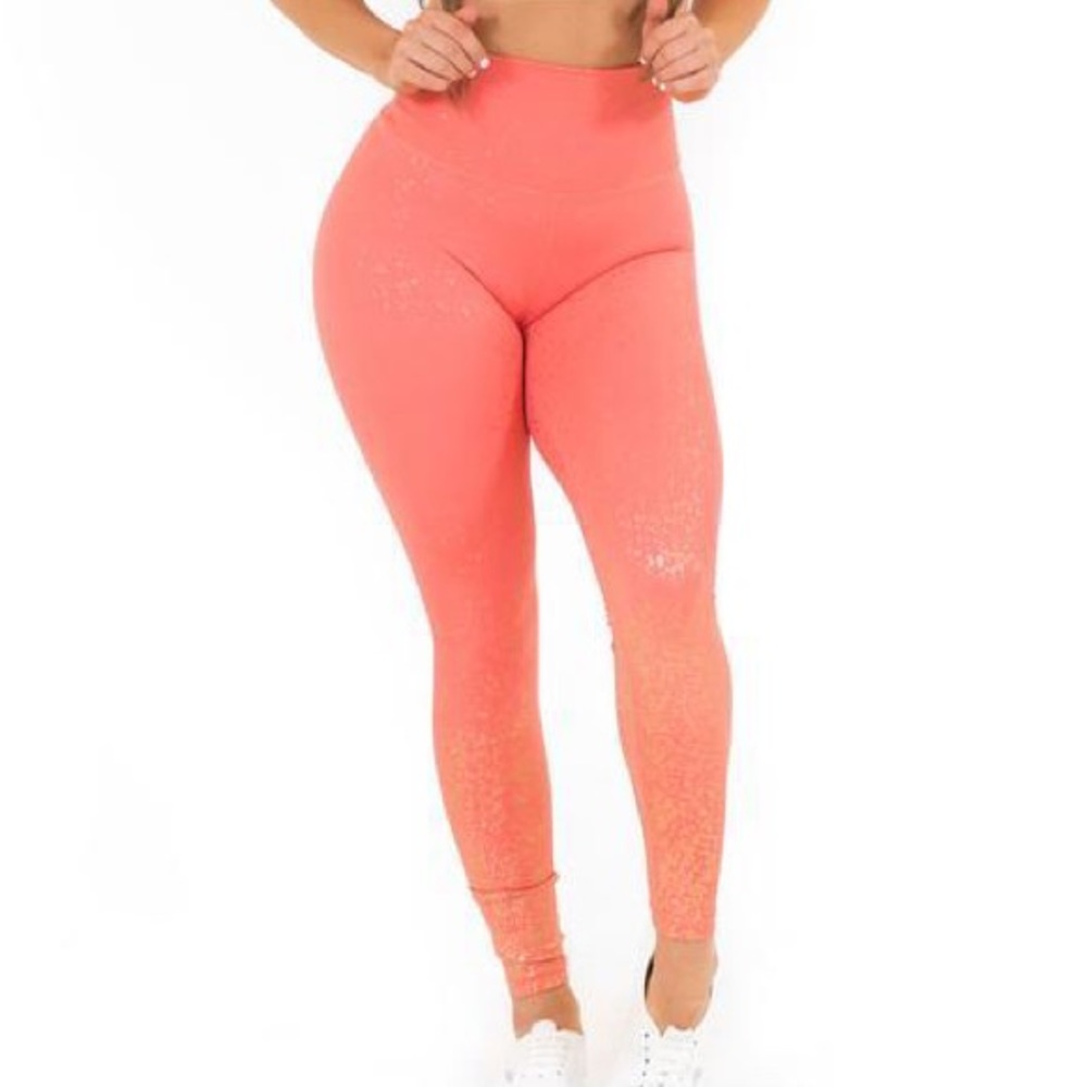 Buffbunny small rose gold coral leggings